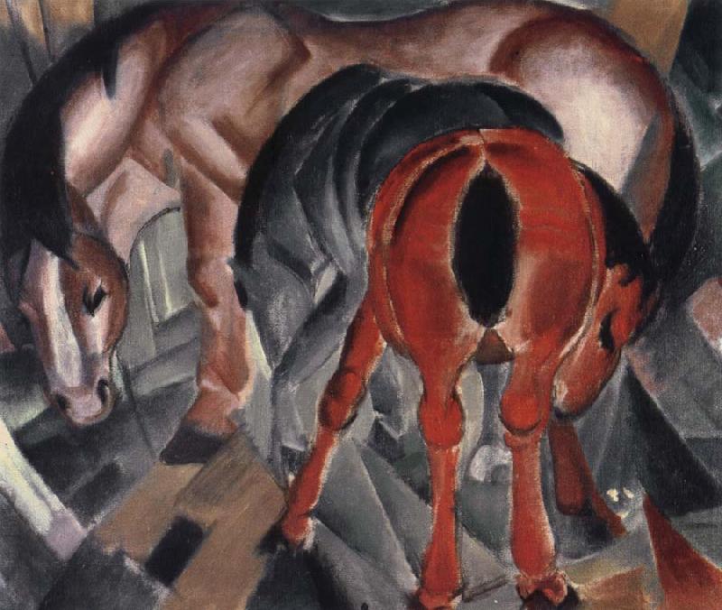Franz Marc Horse with two foals oil painting image